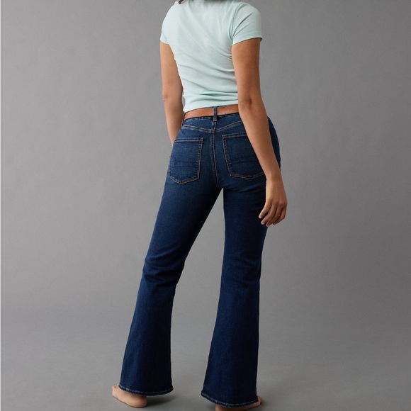 AE Next Level Curvy Super High-Waisted Flare Jean LONG - Picture 1 of 8